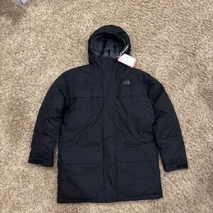 The North Face McMurdo Parka Youth XL Black Goose Down Jacket HyVent